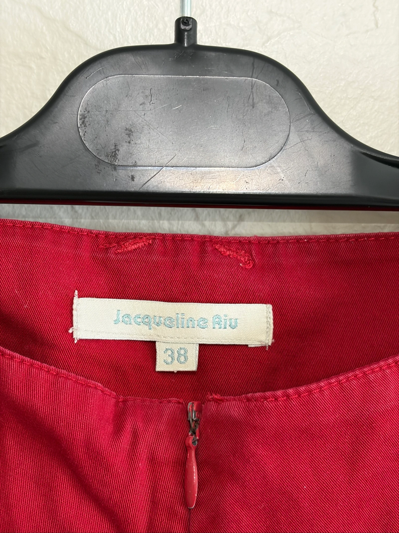 Calça vermelha de perna larga Jacqueline Riu tamanho 38 – photo 3
